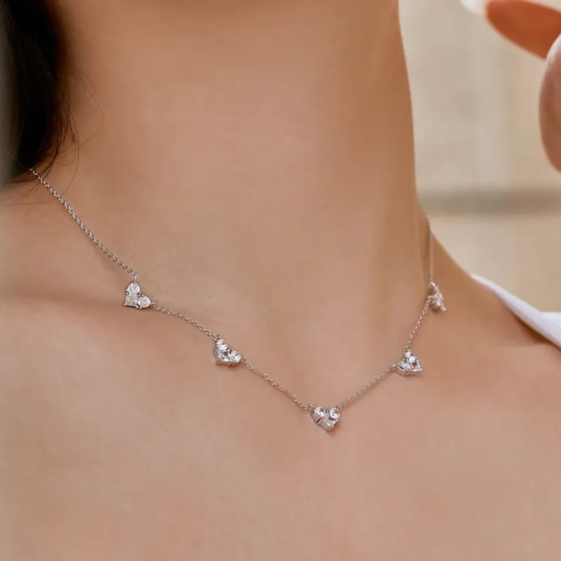KAILEIFU S925 Silver Necklaces Women's Silver-3