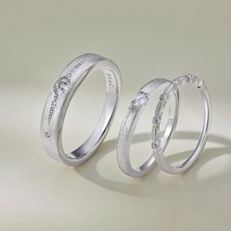 KAILEIFU S925 Silver Rings Unisex Silver-2