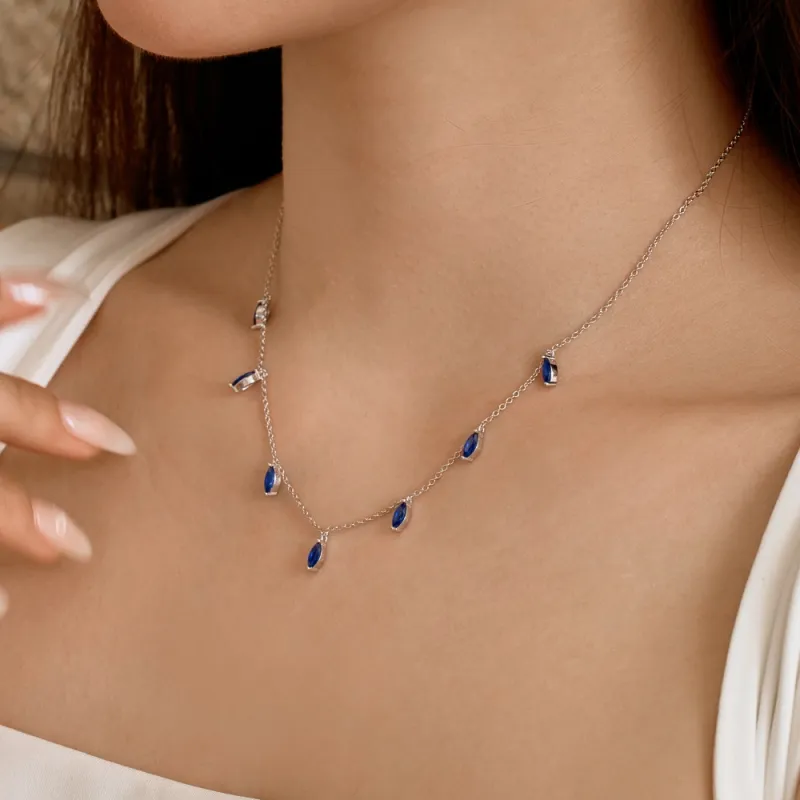 KAILEIFU S925 Silver Necklaces Women's Silver-14