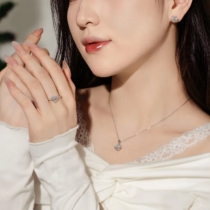 KAILEIFU S925 Silver Necklaces Women's Silver-5