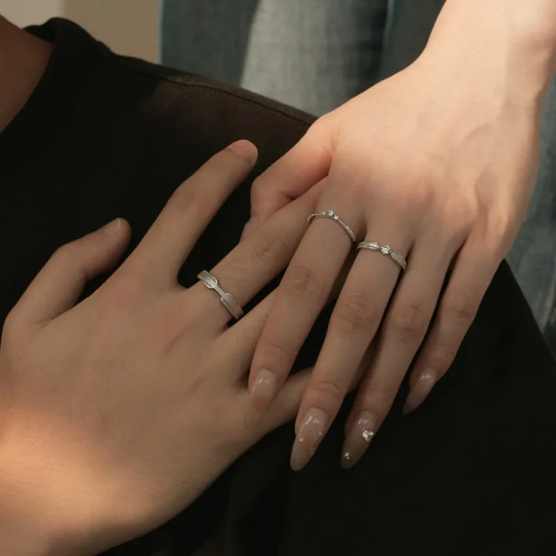 KAILEIFU S925 Silver Rings Unisex Silver-4