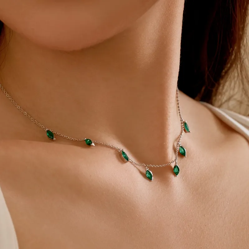 KAILEIFU S925 Silver Necklaces Women's Silver-10