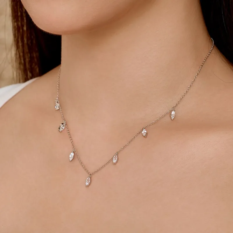 KAILEIFU S925 Silver Necklaces Women's Silver-5