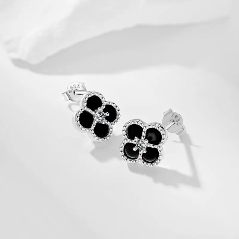 KAILEIFU S925 Silver Stud Earrings Women's Silver-4