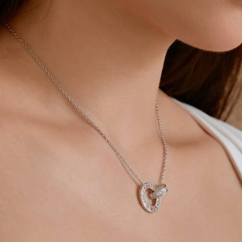 KAILEIFU S925 Silver Necklaces Women's Silver-7