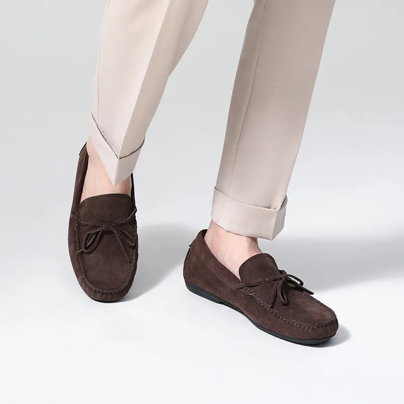 TRUFFAUT Lightweight Soft Slip on Casual Shoes Men's Coffee-6