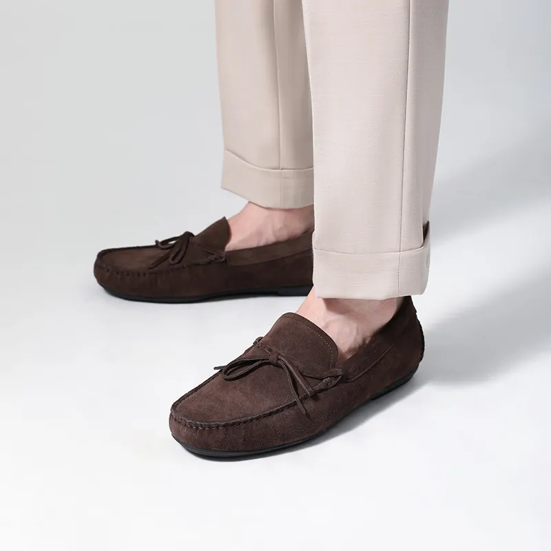 TRUFFAUT Lightweight Soft Slip on Casual Shoes Men's Coffee-5