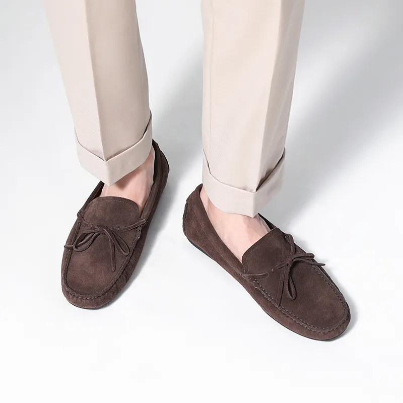 TRUFFAUT Lightweight Soft Slip on Casual Shoes Men's Coffee-7