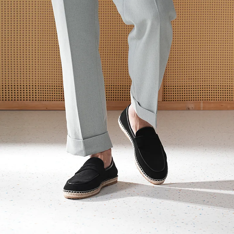 TRUFFAUT Light And Soft Jute Sole Fringe Espadrilles Casual Shoes Men's-13