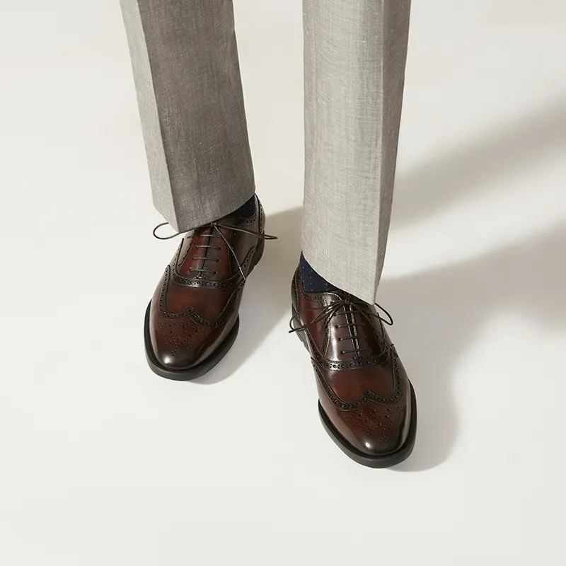 TRUFFAUT Super-Light Soft Sole Brogues Dress Shoes Men's-5