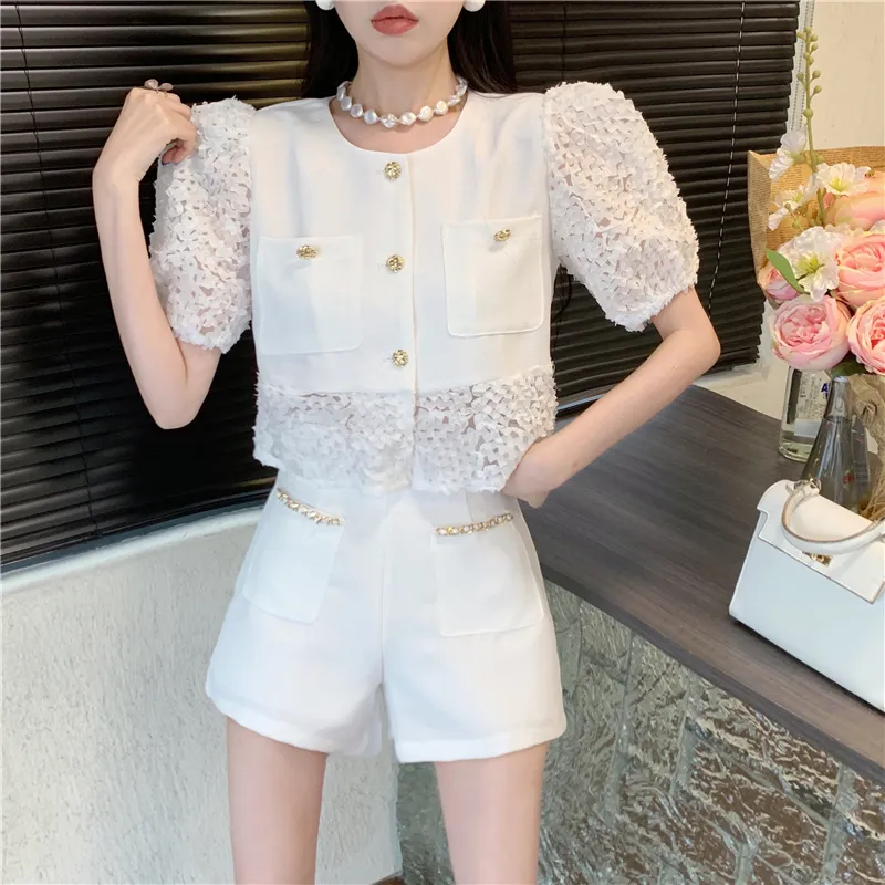 Icicofficial Casual Suit Women's White-2