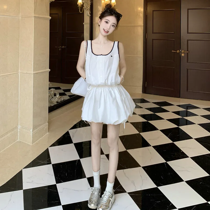 Icicofficial Sleeveless Dress Women's White-6