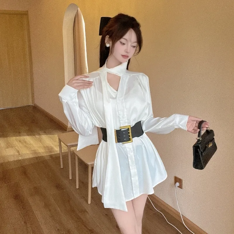 Icicofficial Long Sleeved Dresses Women's-2