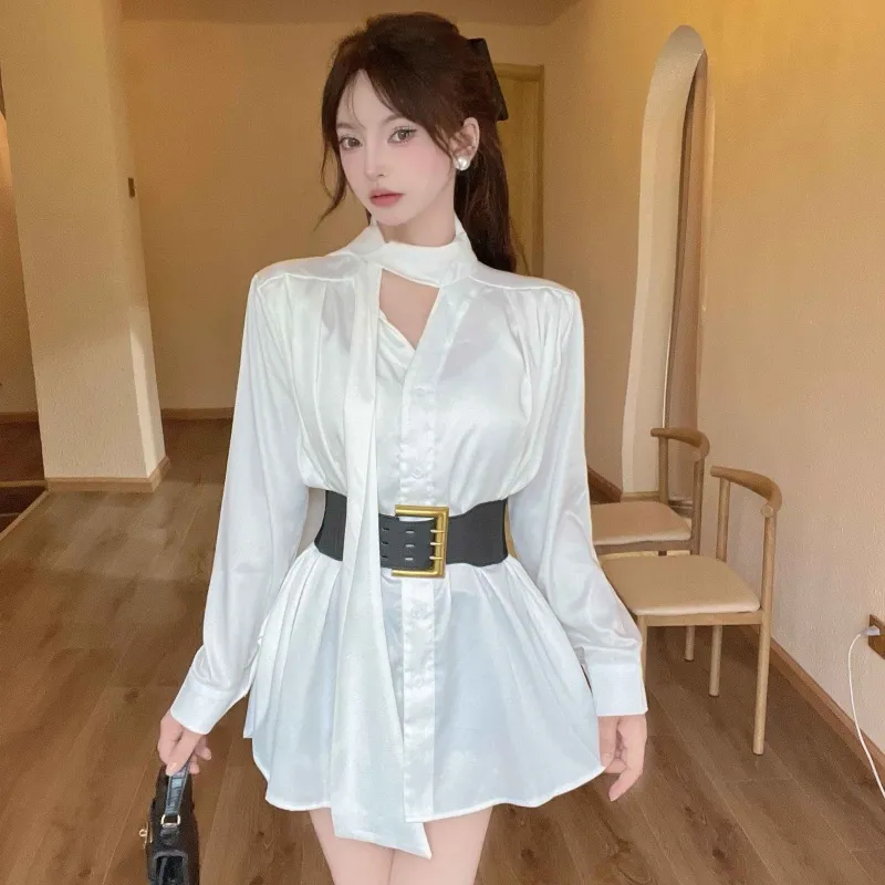 Icicofficial Long Sleeved Dresses Women's-1