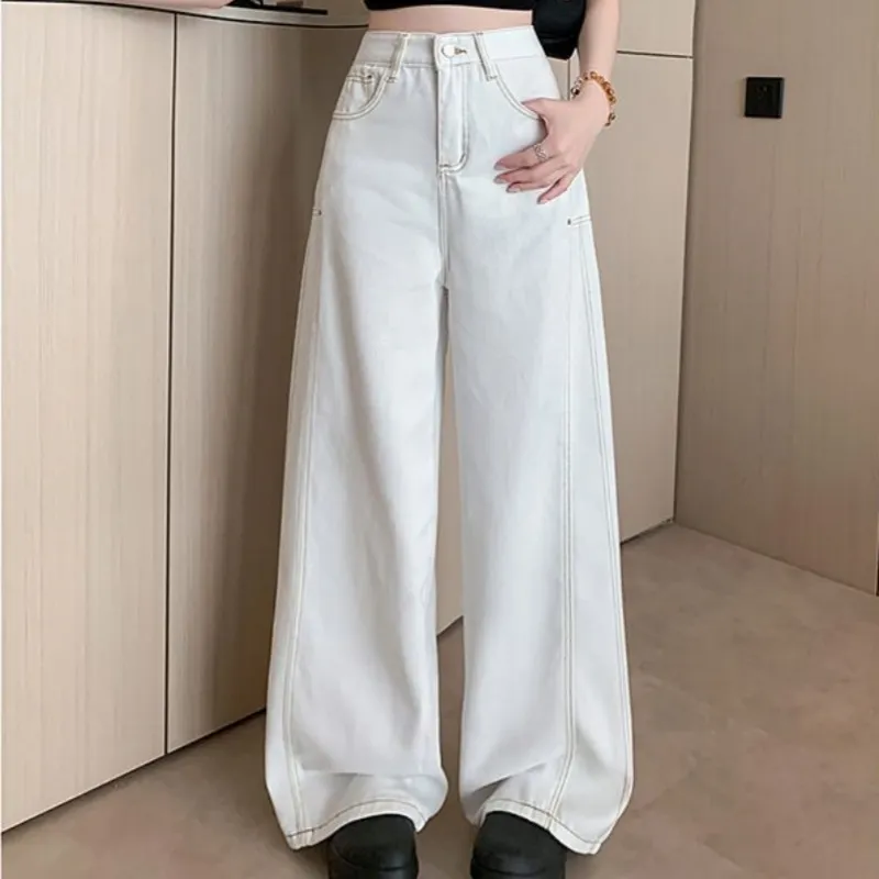 Icicofficial Jeans Women's White Jeans-3
