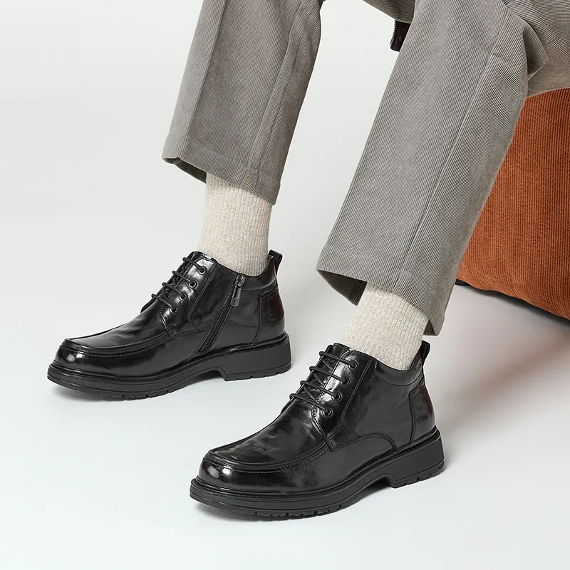 HARSON Ankle Boots Men Black/Brown-4