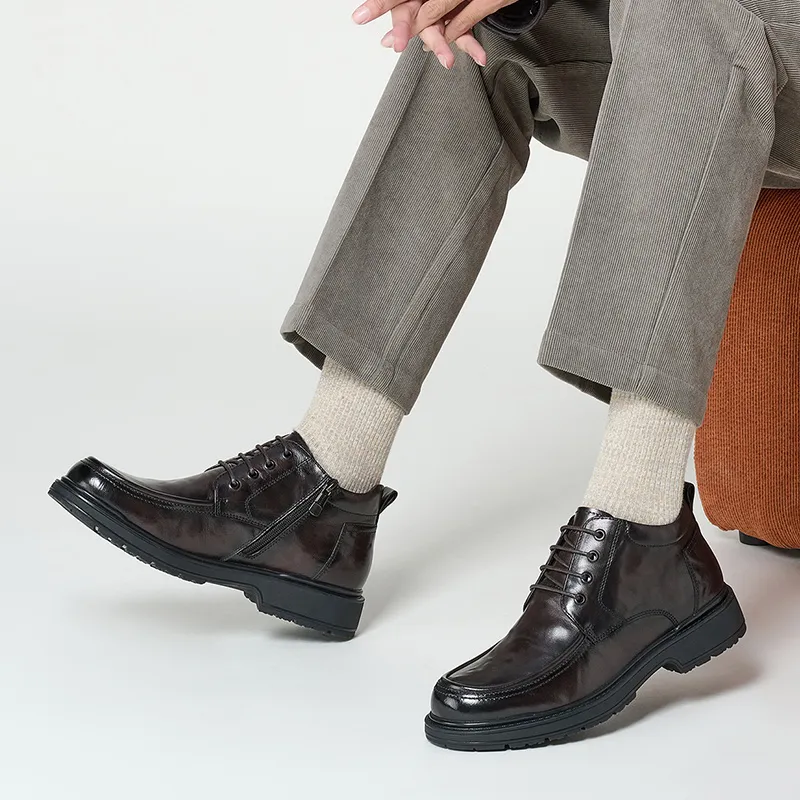HARSON Ankle Boots Men Black/Brown-9