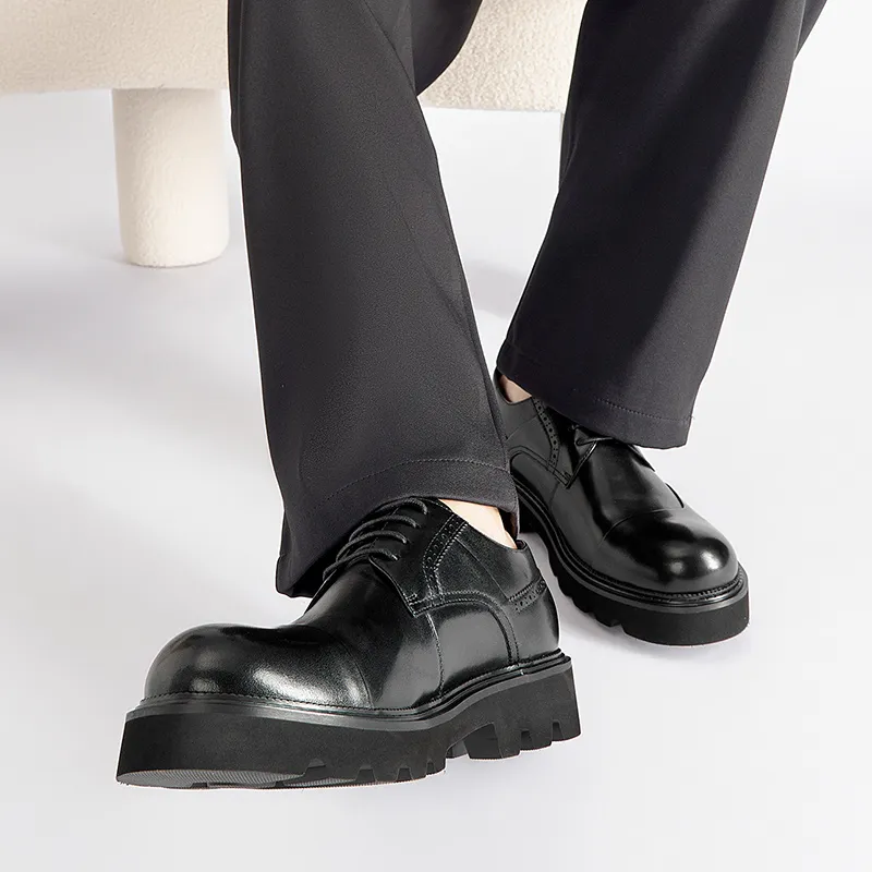 HARSON Derby Casual Shoes Men's Black-4