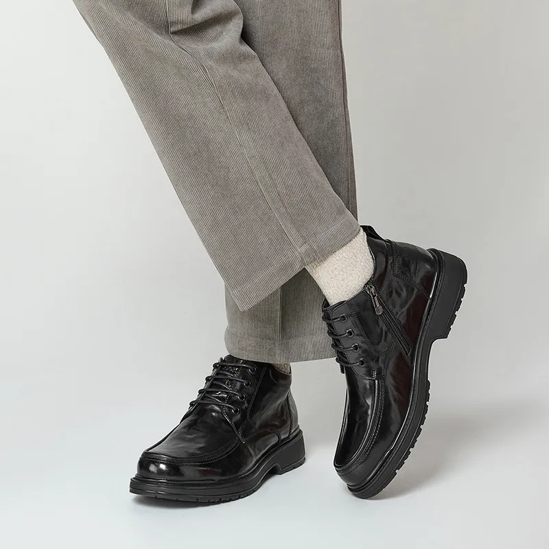 HARSON Ankle Boots Men Black/Brown-3