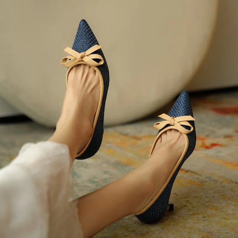 MCKP High Heels Women's Black/Blue/Apricot/Gray-5