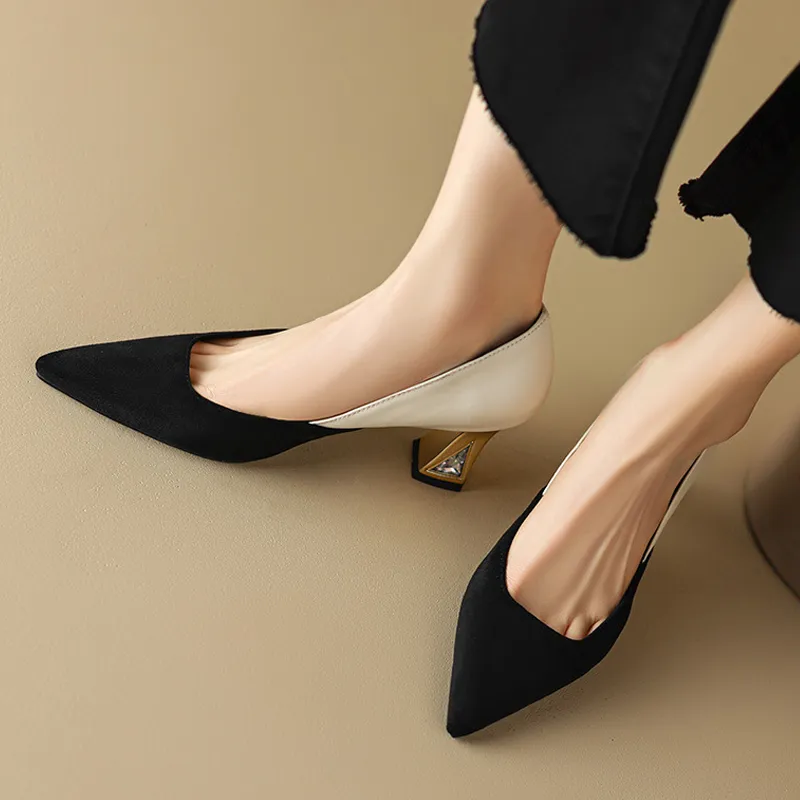 MCKP Chunky Heel High Heels 7cm Women's-3