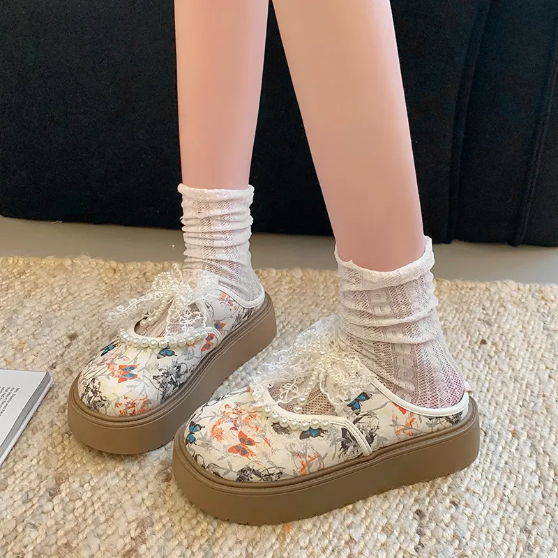 MCKP Rubber Sole Quiet Wrap toe Slippers Women's-6