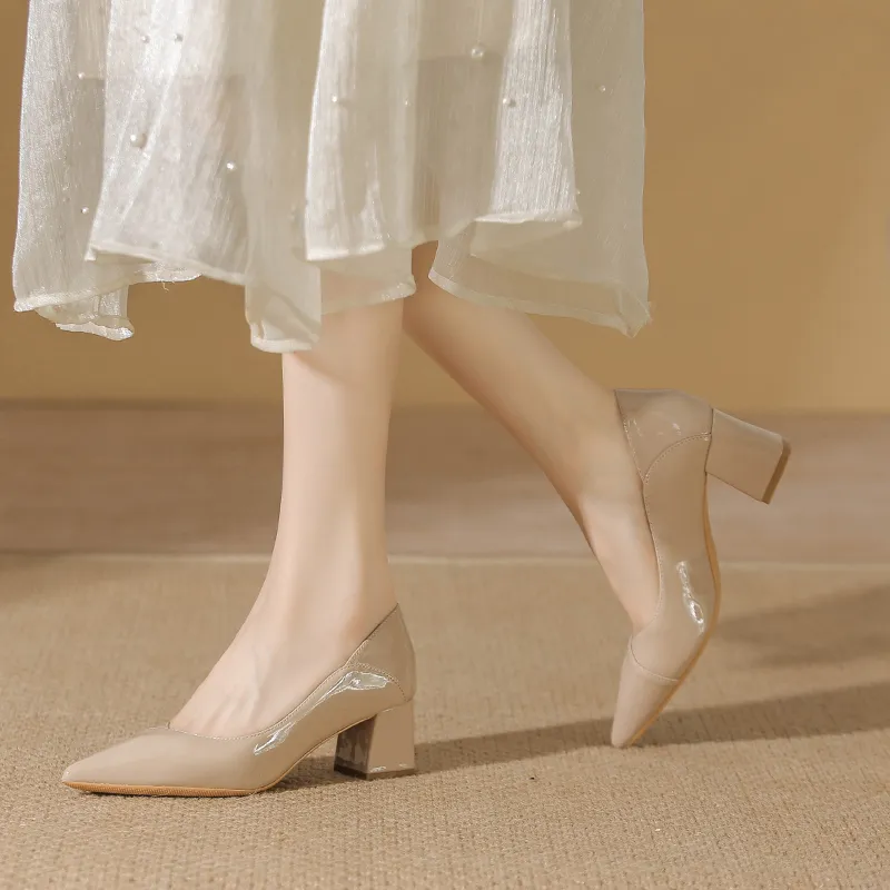 MCKP Chunky Heel High Heels Women's-5