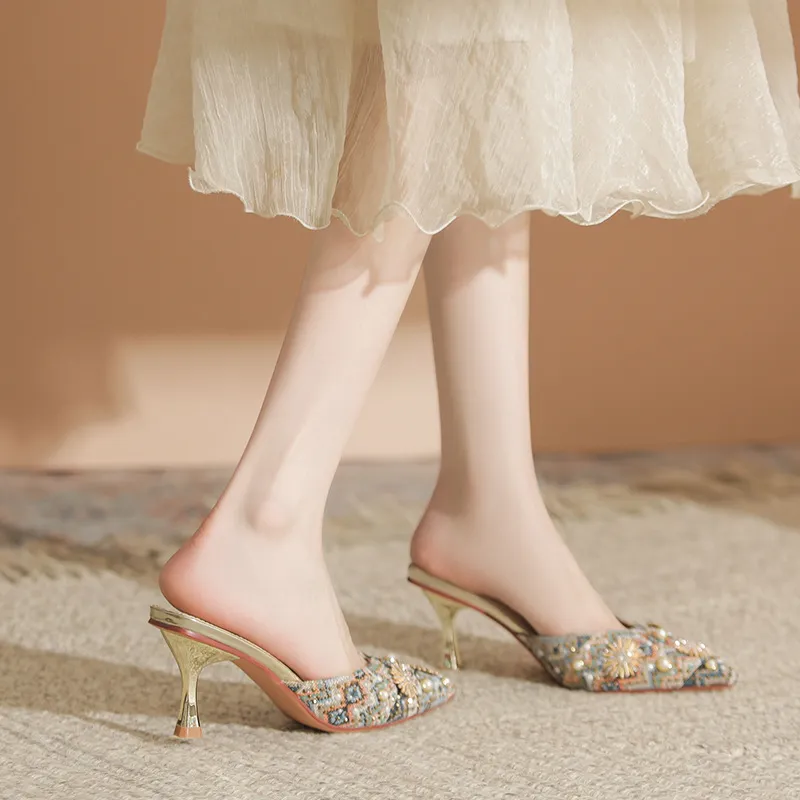 MCKP Slim Heel High Heels 6.5cm Women's-4