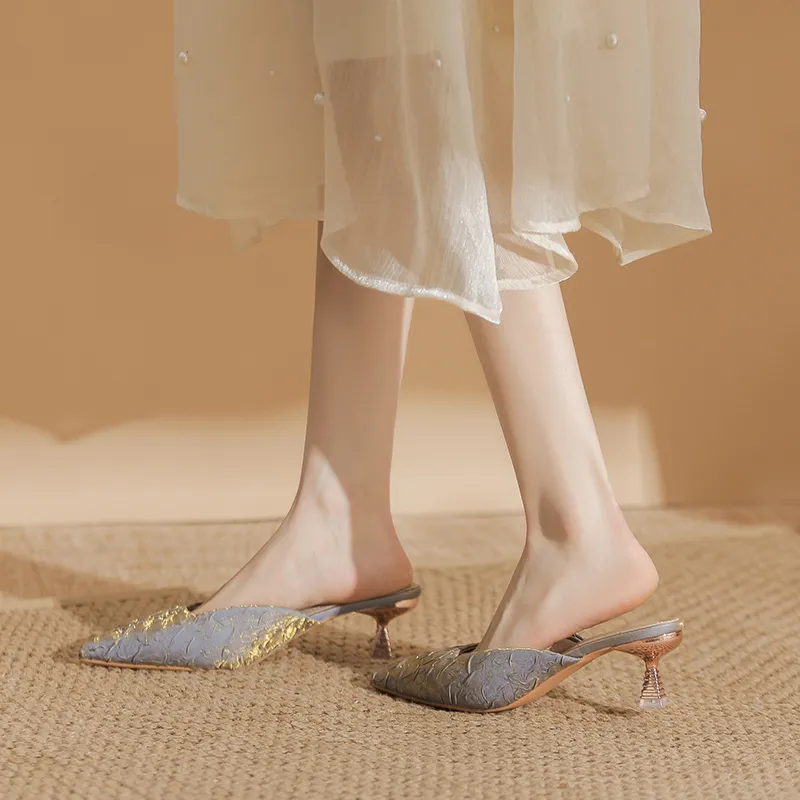 MCKP Rubber Sole Slip Resistant Closed Toe Slippers Women's-8