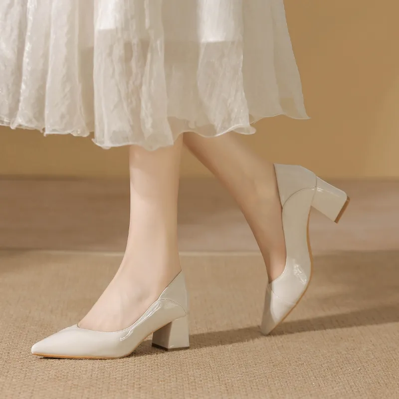 MCKP Chunky Heel High Heels Women's-1