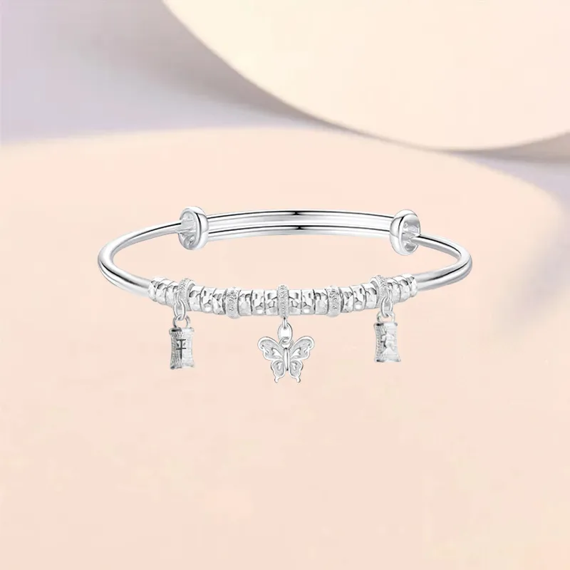 BMK S999 Fine Silver Bangles Women's-4