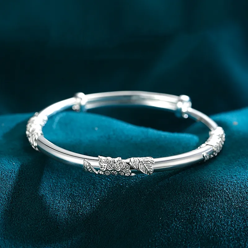 BMK 999 Fine Silver Sterling Silver Bracelets Women's-2