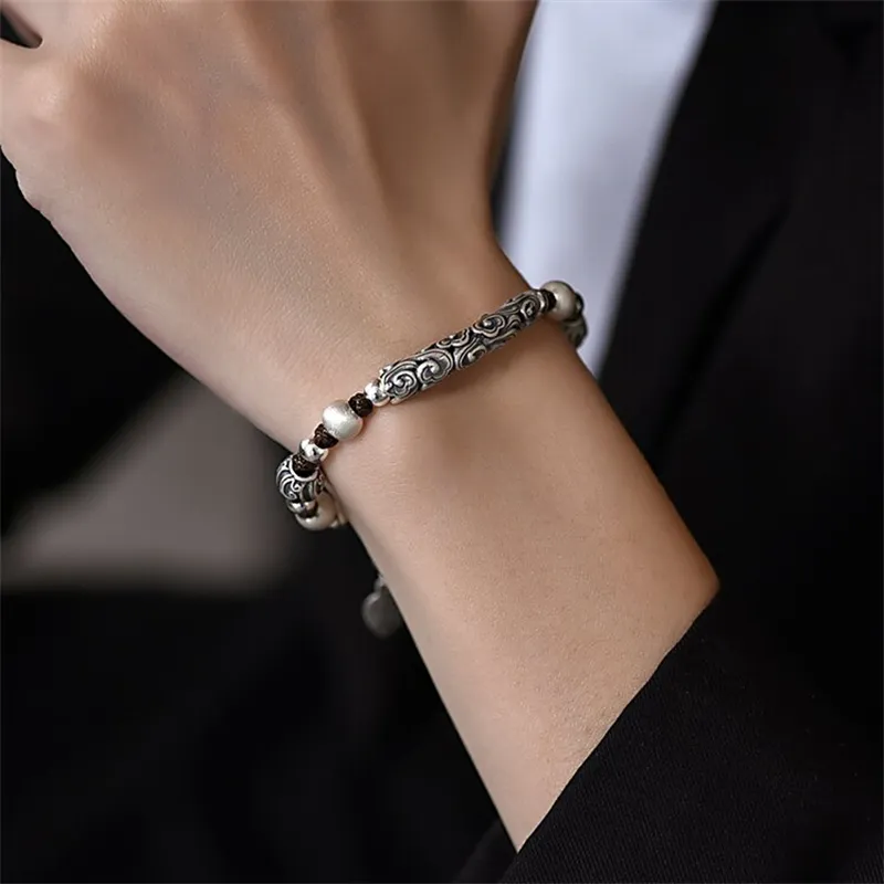 BMK 999 Fine Silver Pure Silver Bracelets Unisex-5