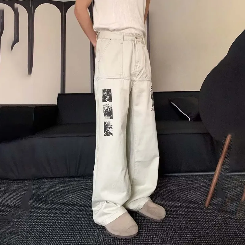 EYEUNDERSTAND Jeans Unisex White-4