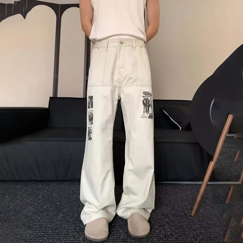 EYEUNDERSTAND Jeans Unisex White-2