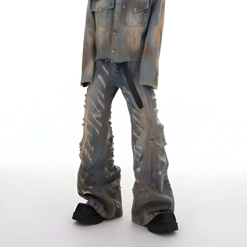 EYEUNDERSTAND Jeans Unisex Vintage Blue-3