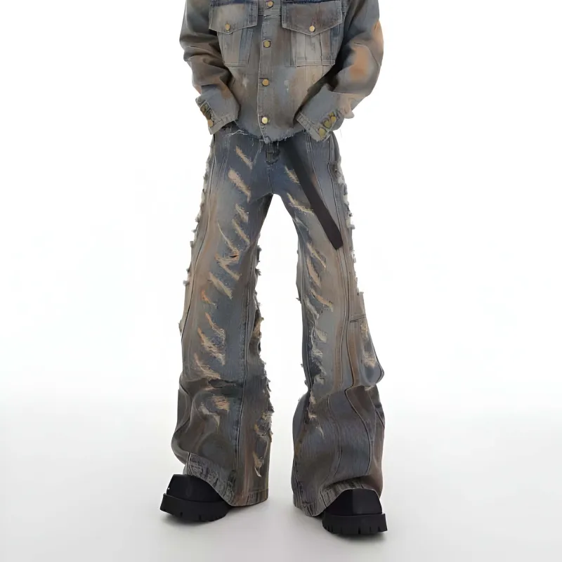 EYEUNDERSTAND Jeans Unisex Vintage Blue-4