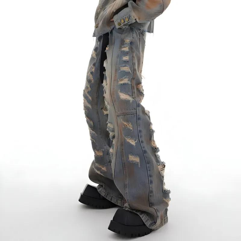 EYEUNDERSTAND Jeans Unisex Vintage Blue-2