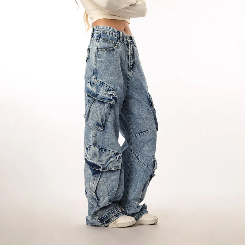 Captainbeer Jeans Women's Blue-6