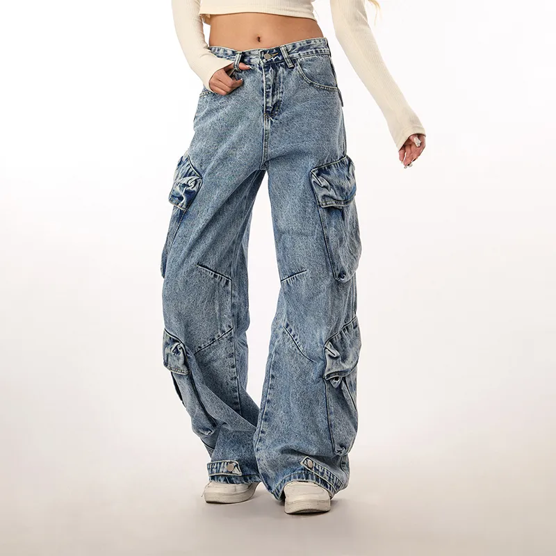 Captainbeer Jeans Women's Blue-5