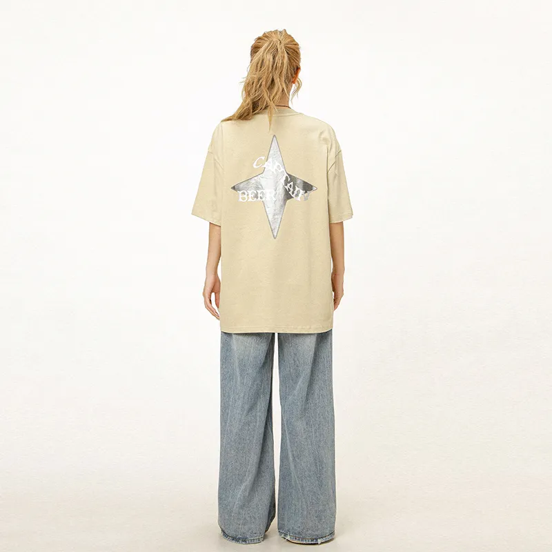 Ctbcaptainbeer Regular T Shirt Women's Apricot-3