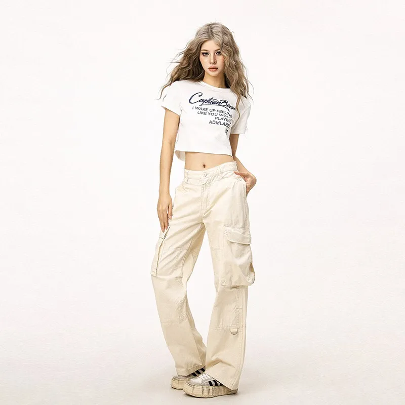 Ctbcaptainbeer Cargo Pants Unisex Apricot-2