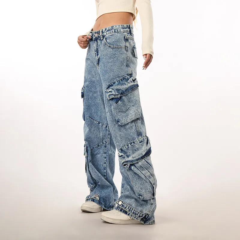 Captainbeer Jeans Women's Blue-4