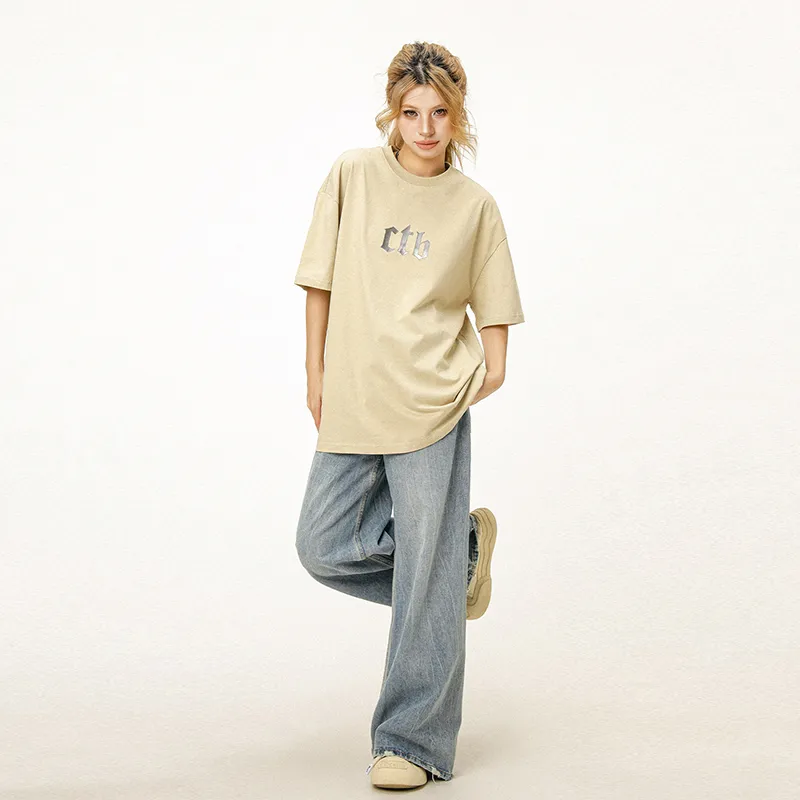 Ctbcaptainbeer Regular T Shirt Women's Apricot-2