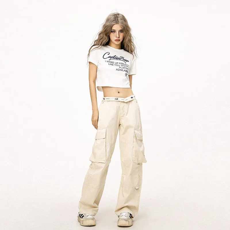 Ctbcaptainbeer Cargo Pants Unisex Apricot-3