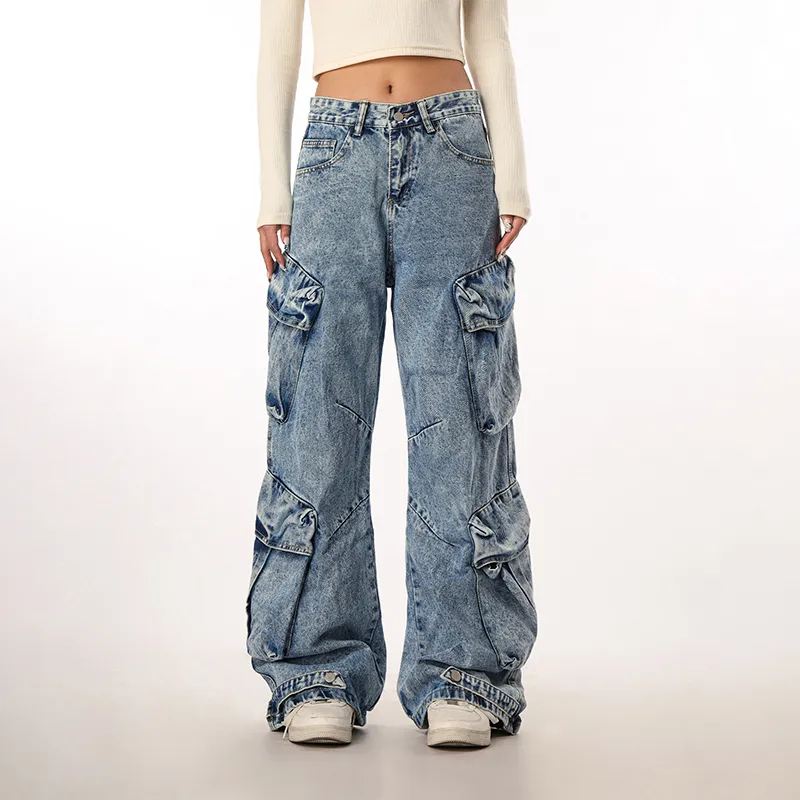 Captainbeer Jeans Women's Blue-2
