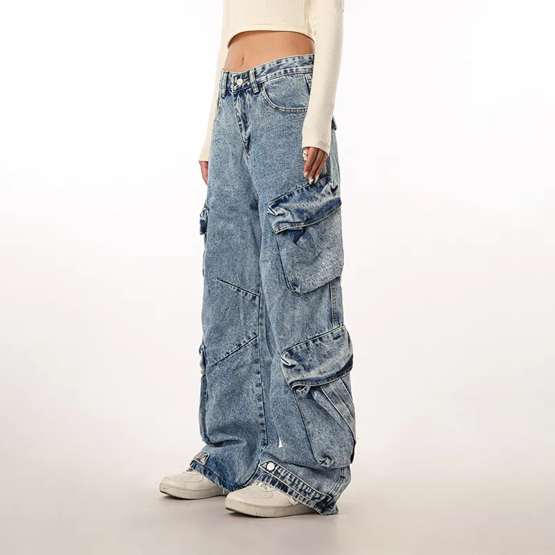 Captainbeer Jeans Women's Blue-3