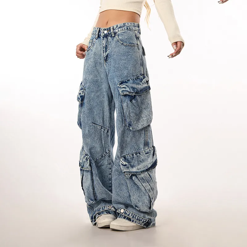 Captainbeer Jeans Women's Blue-7