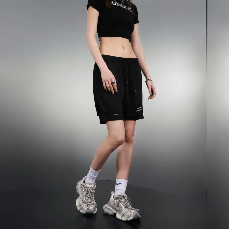 Kawasaki Casual Shorts Unisex Black-13