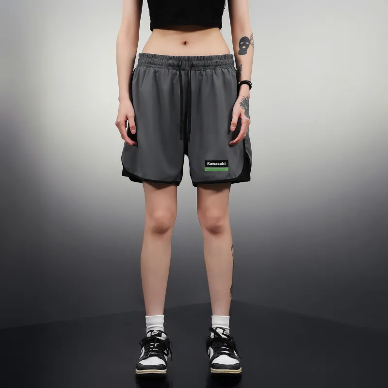 Kawasaki Casual Shorts Unisex Black-16